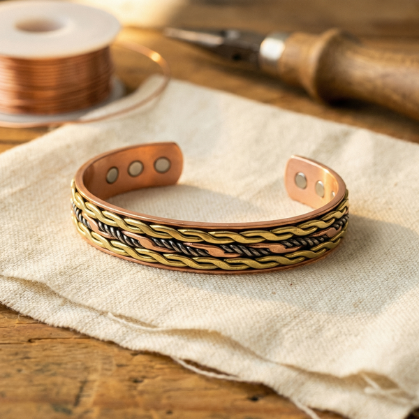 Bracelet en cuivre Entrelacs de Marie & Sylvie