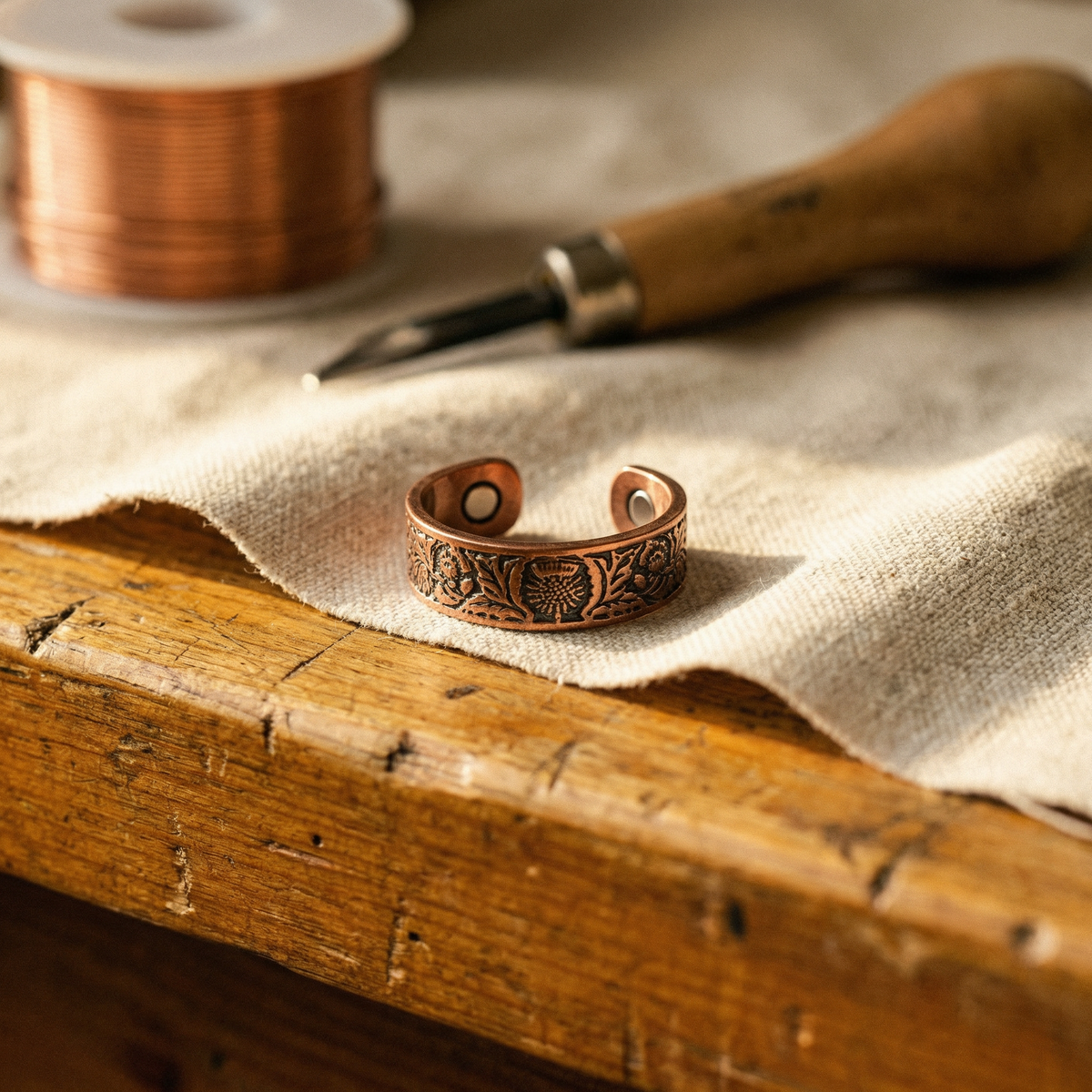 Bague en cuivre Aubier de Marie & Sylvie