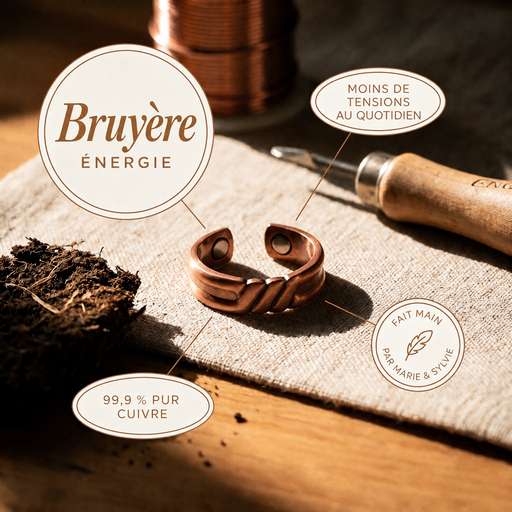 Bague en cuivre Bruyère de Marie & Sylvie