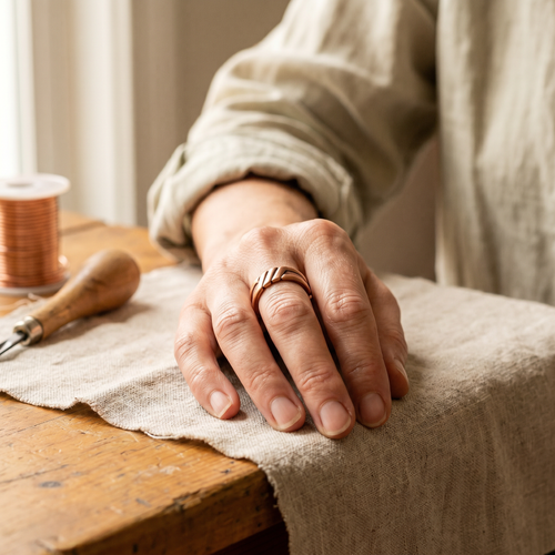 Bague en cuivre Bruyère de Marie & Sylvie