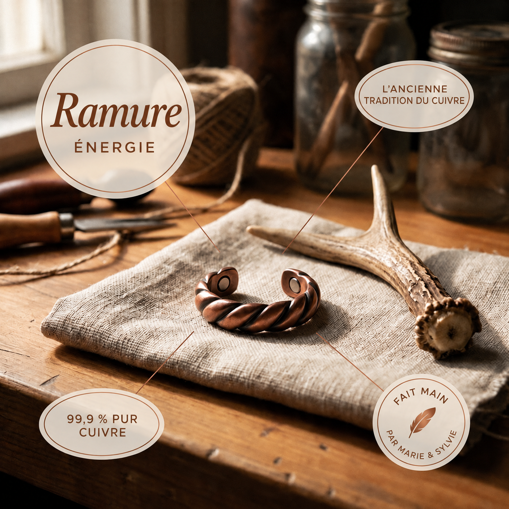 Bague en cuivre Ramure de Marie & Sylvie