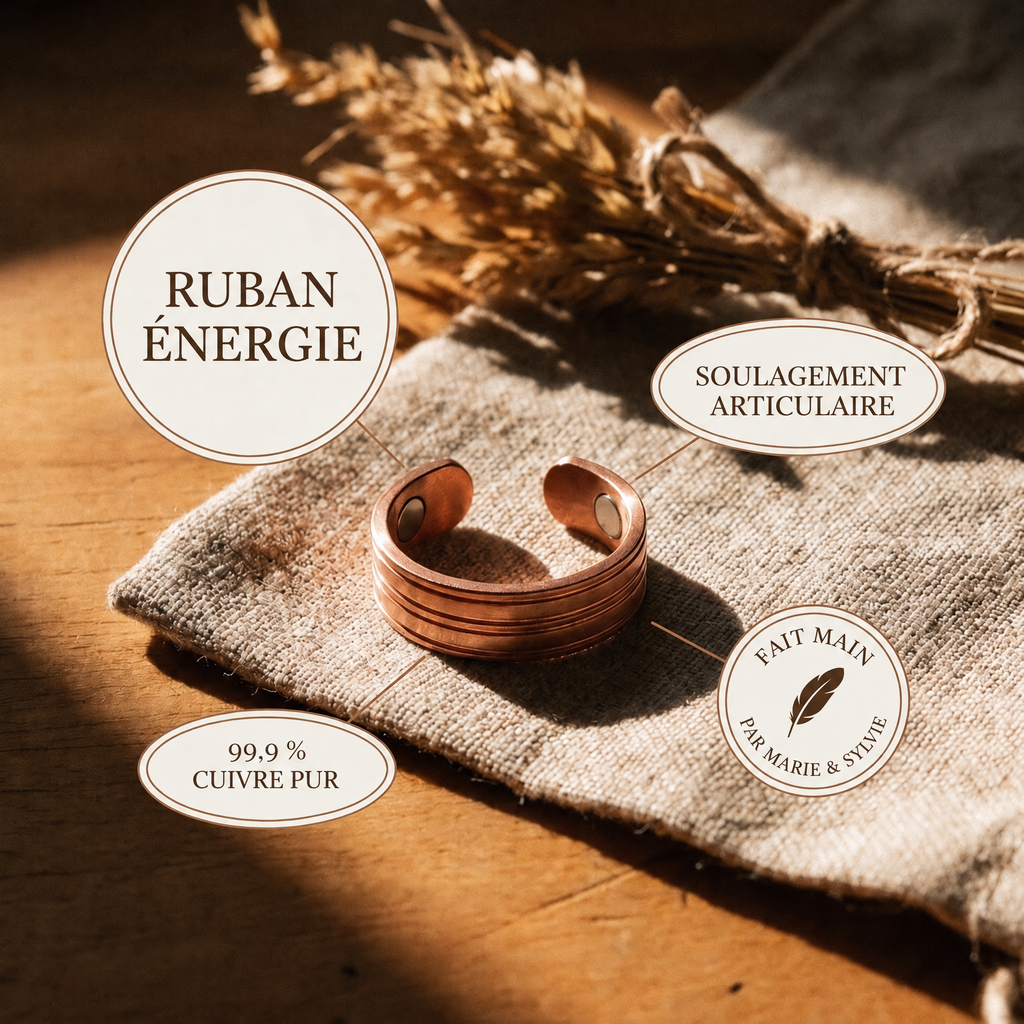 Bague en cuivre Ruban de Marie & Sylvie