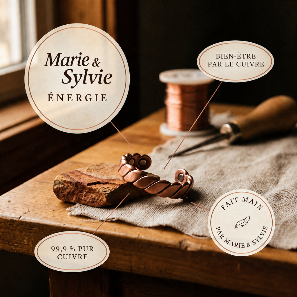 Bague en cuivre Silex de Marie & Sylvie