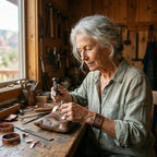 Boucles d'oreilles en cuivre Combe de Marie & Sylvie