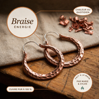 Boucles d'oreilles en cuivre Braise de Marie & Sylvie
