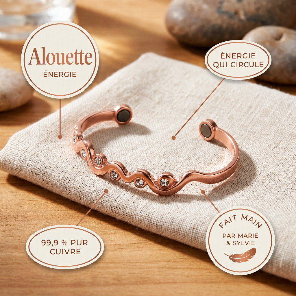 Bracelet en cuivre Alouette de Marie & Sylvie