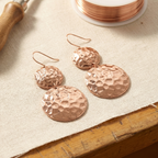 Boucles d'oreilles en cuivre Solstice de Marie & Sylvie