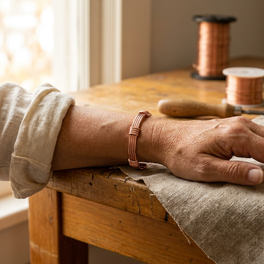 Bracelet en cuivre Arrière-saison de Marie & Sylvie