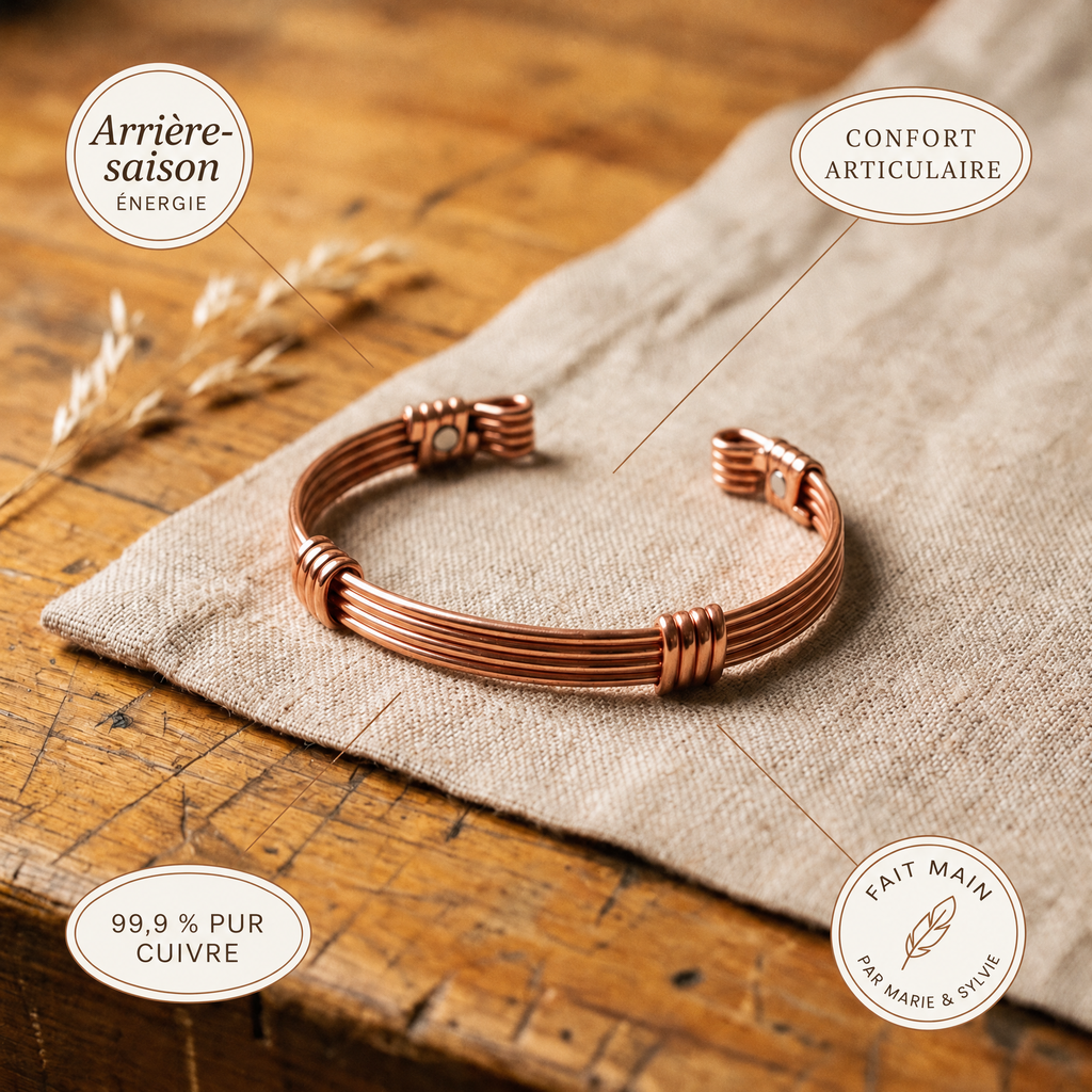 Bracelet en cuivre Arrière-saison de Marie & Sylvie
