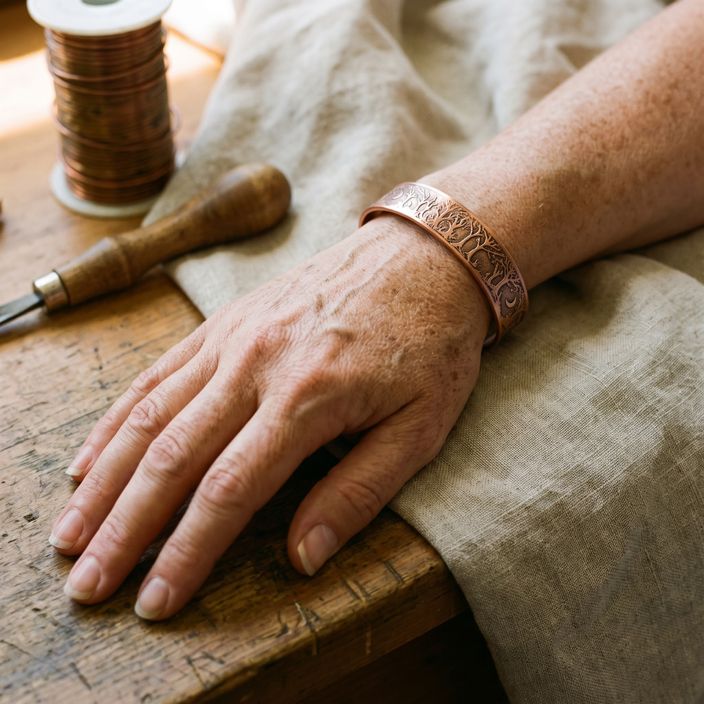 Bracelet en cuivre Bosquet de Marie & Sylvie