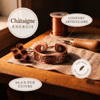 Bague en cuivre Châtaigne de Marie & Sylvie