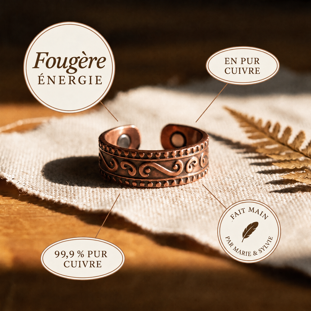Bague en cuivre Fougère de Marie & Sylvie