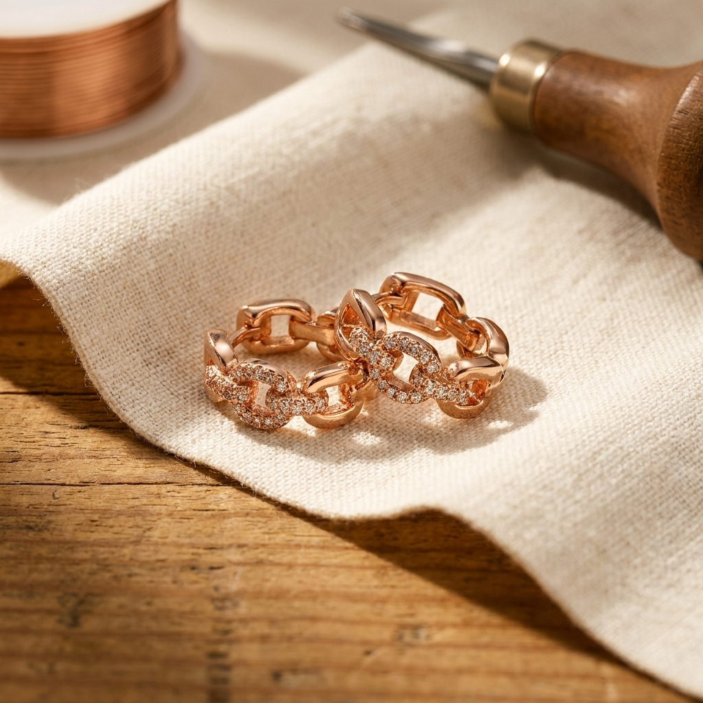 Boucles d'oreilles en cuivre Roc de Marie & Sylvie