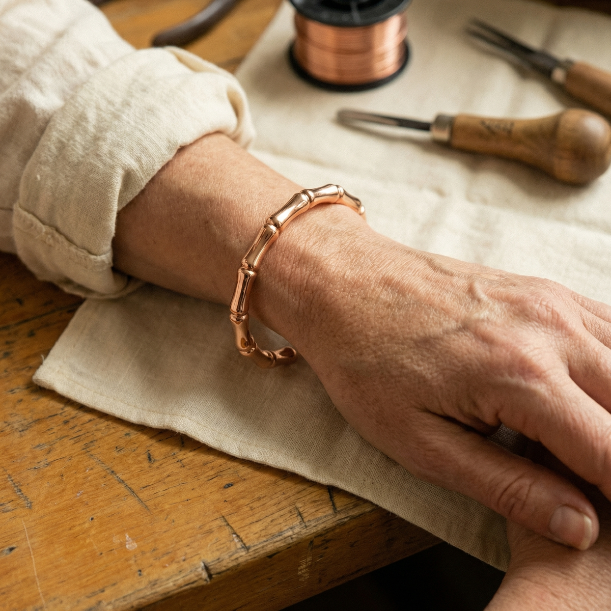 Bracelet en cuivre Bosquet de Marie & Sylvie