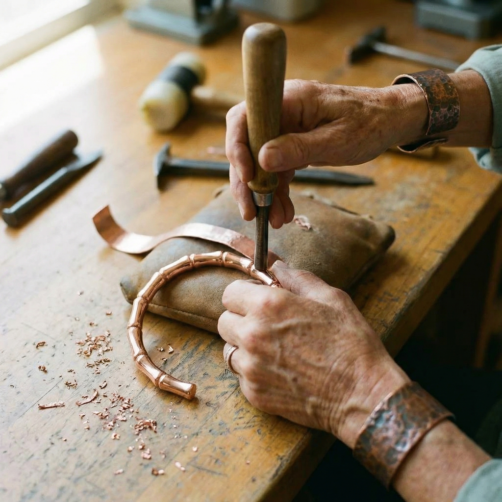 Bracelet en cuivre Bosquet de Marie & Sylvie