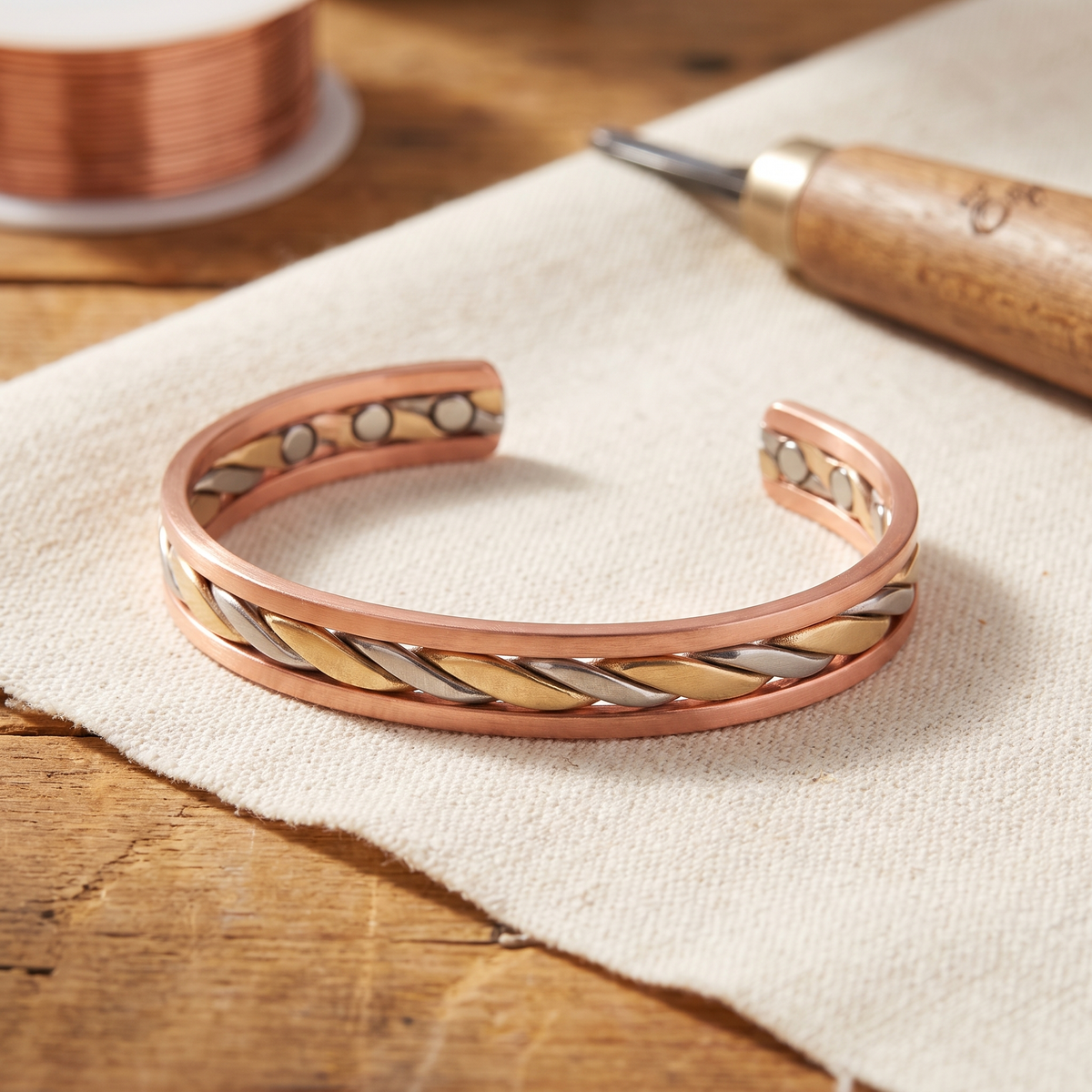 Bracelet en cuivre Bourgeon de Marie & Sylvie