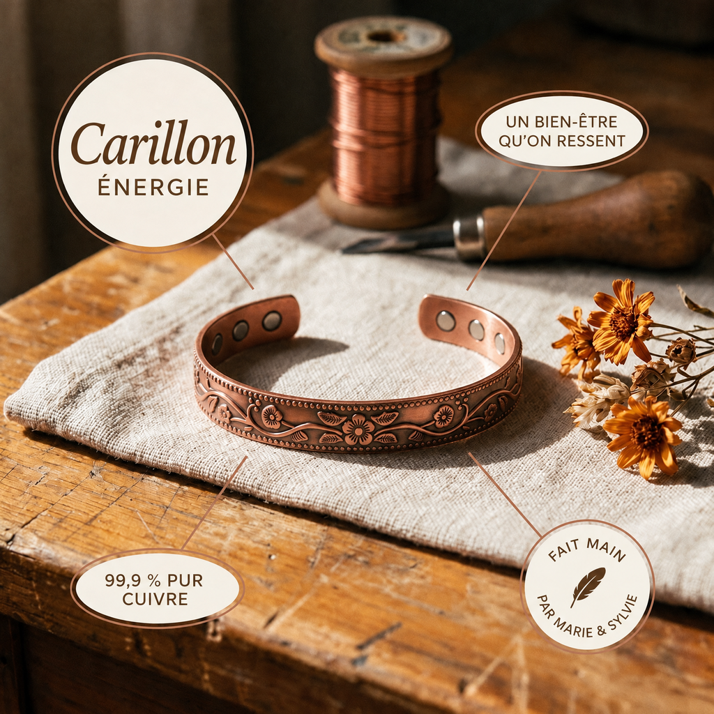 Bracelet en cuivre Carillon de Marie & Sylvie
