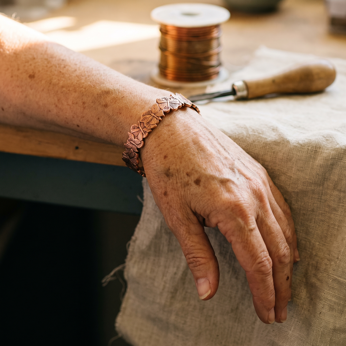 Bracelet en cuivre Ciel de Marie & Sylvie