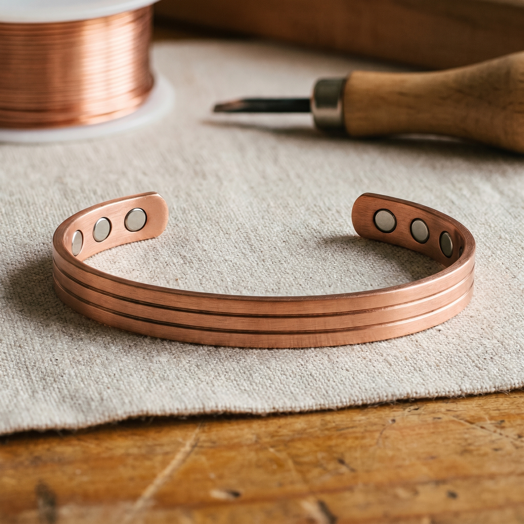 Bracelet en cuivre Cœur de Marie & Sylvie