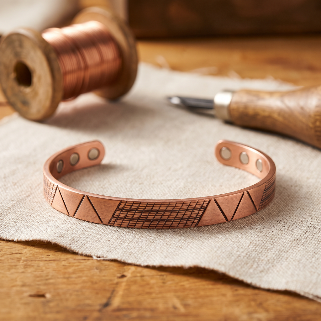 Bracelet en cuivre Crête de Marie & Sylvie