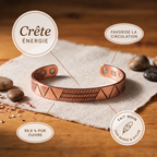 Bracelet en cuivre Crête de Marie & Sylvie