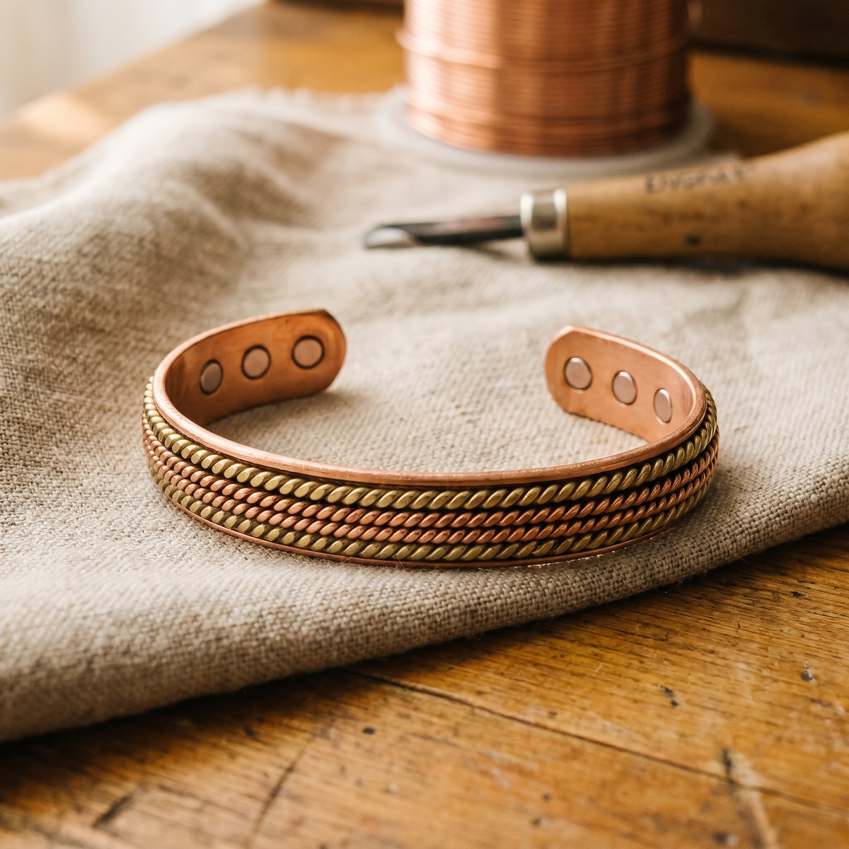 Bracelet en cuivre Forge de Marie & Sylvie