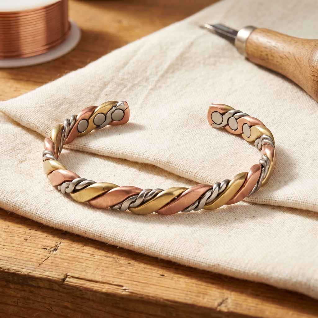 Bracelet en cuivre Galet de Marie & Sylvie