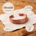 Bracelet en cuivre Hirondelle de Marie & Sylvie
