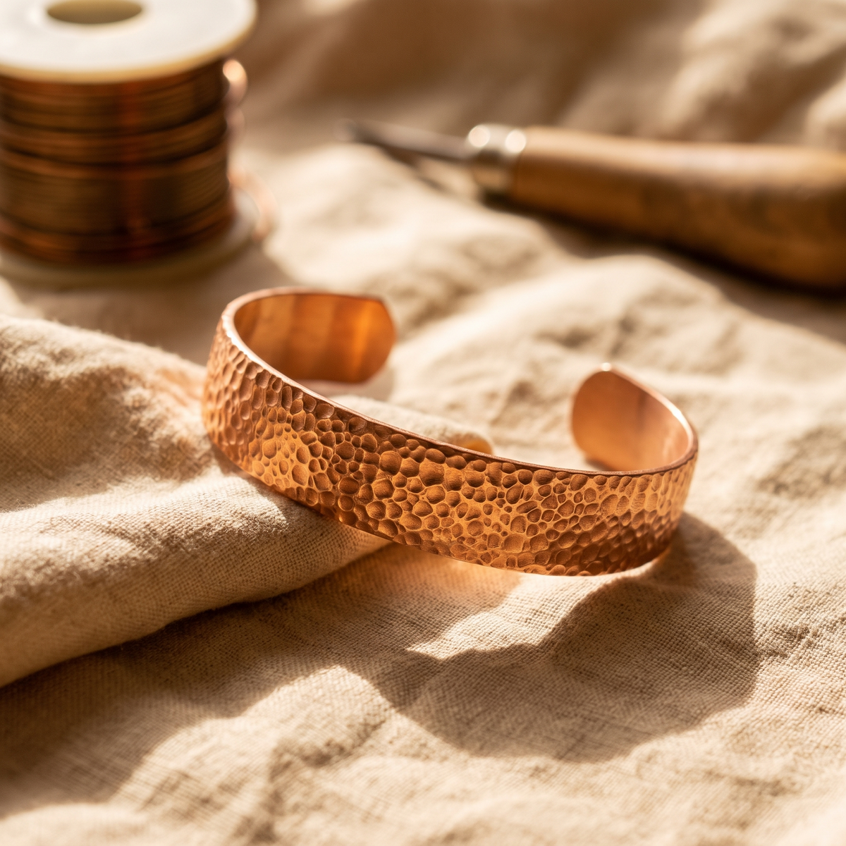 Bracelet en cuivre Lune de Marie & Sylvie