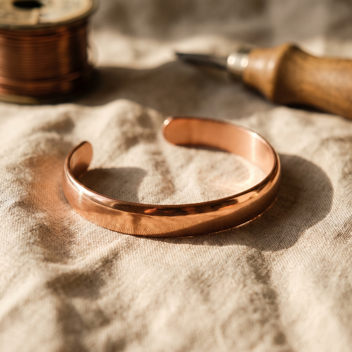 Bracelet en cuivre Marée de Marie & Sylvie