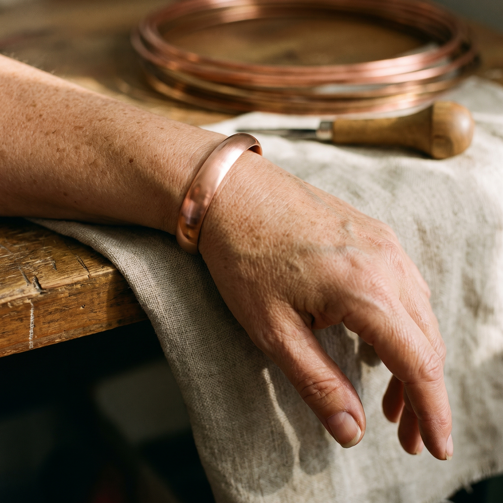 Bracelet en cuivre Marée de Marie & Sylvie