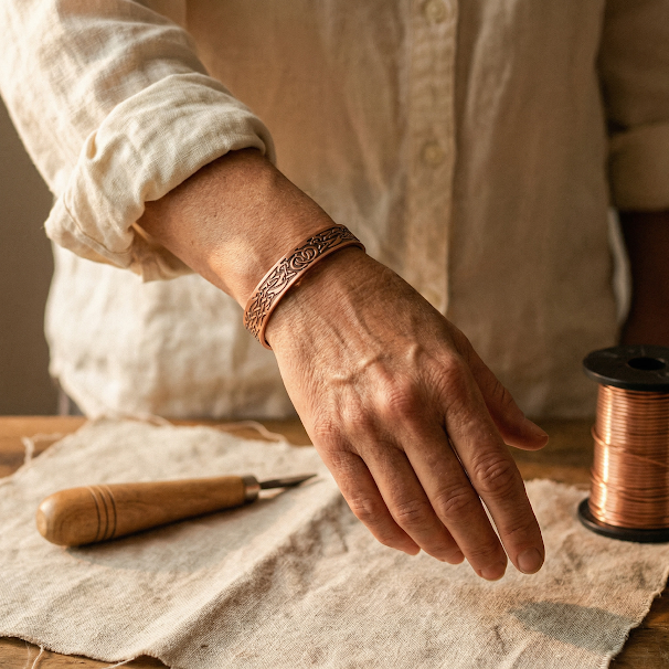 Bracelet en cuivre Mousse de Marie & Sylvie