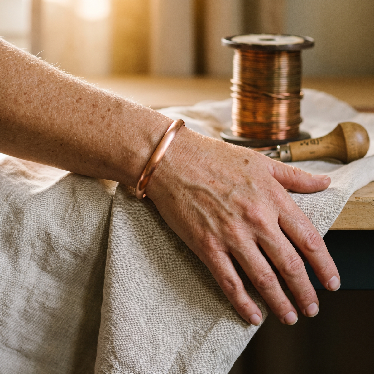 Bracelet en cuivre Onde de Marie & Sylvie
