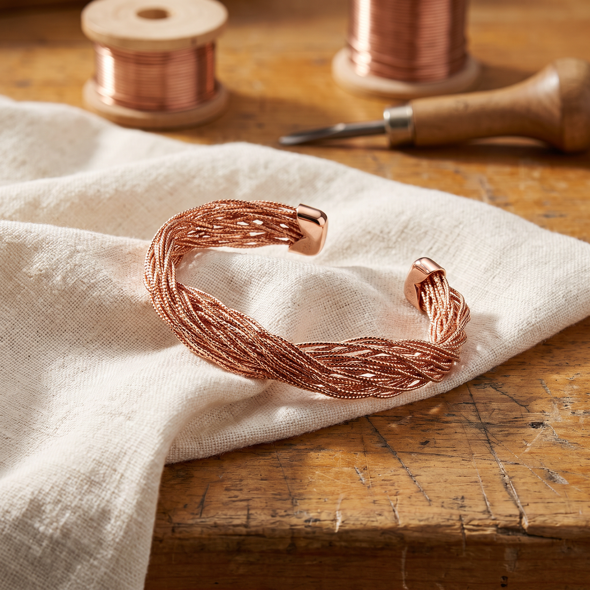Bracelet en cuivre Pinson de Marie & Sylvie