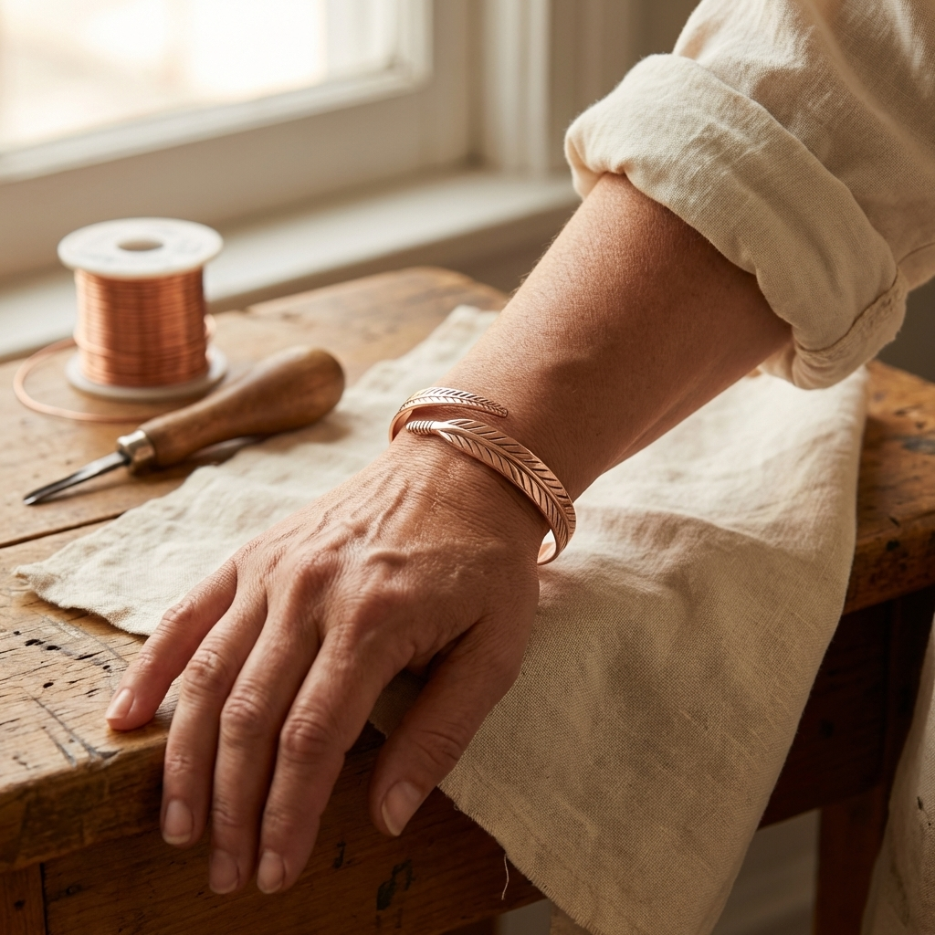 Bracelet en cuivre Racine de Marie & Sylvie