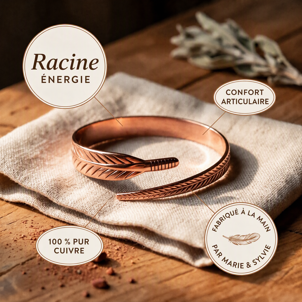 Bracelet en cuivre Racine de Marie & Sylvie