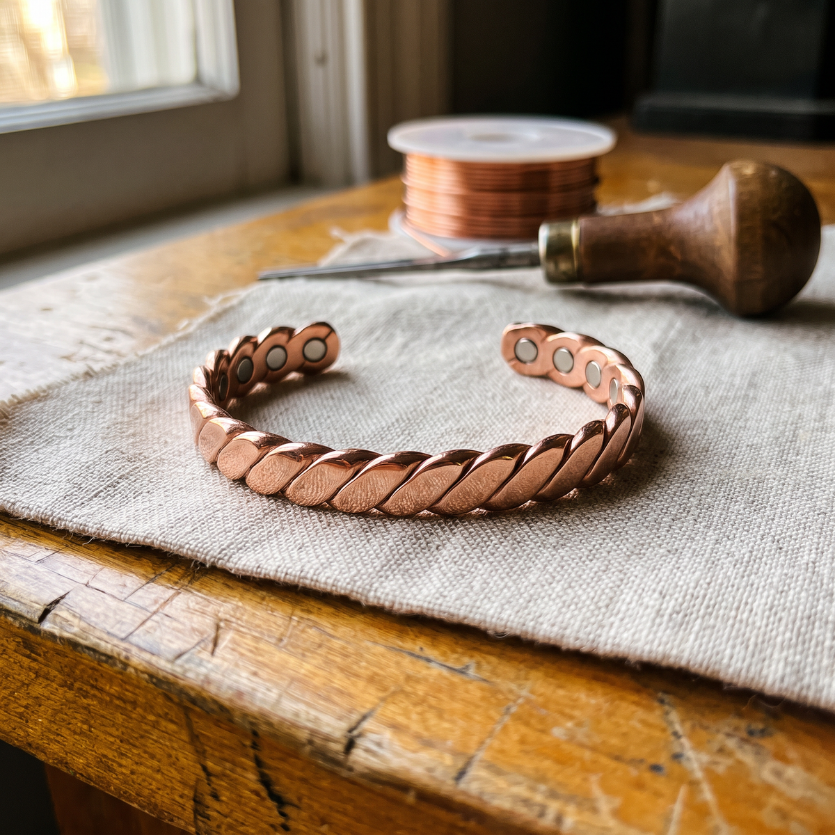 Bracelet en cuivre Rameau de Marie & Sylvie