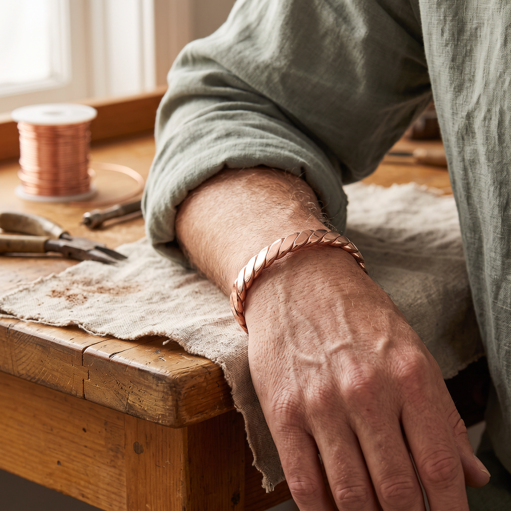 Bracelet en cuivre Rameau de Marie & Sylvie