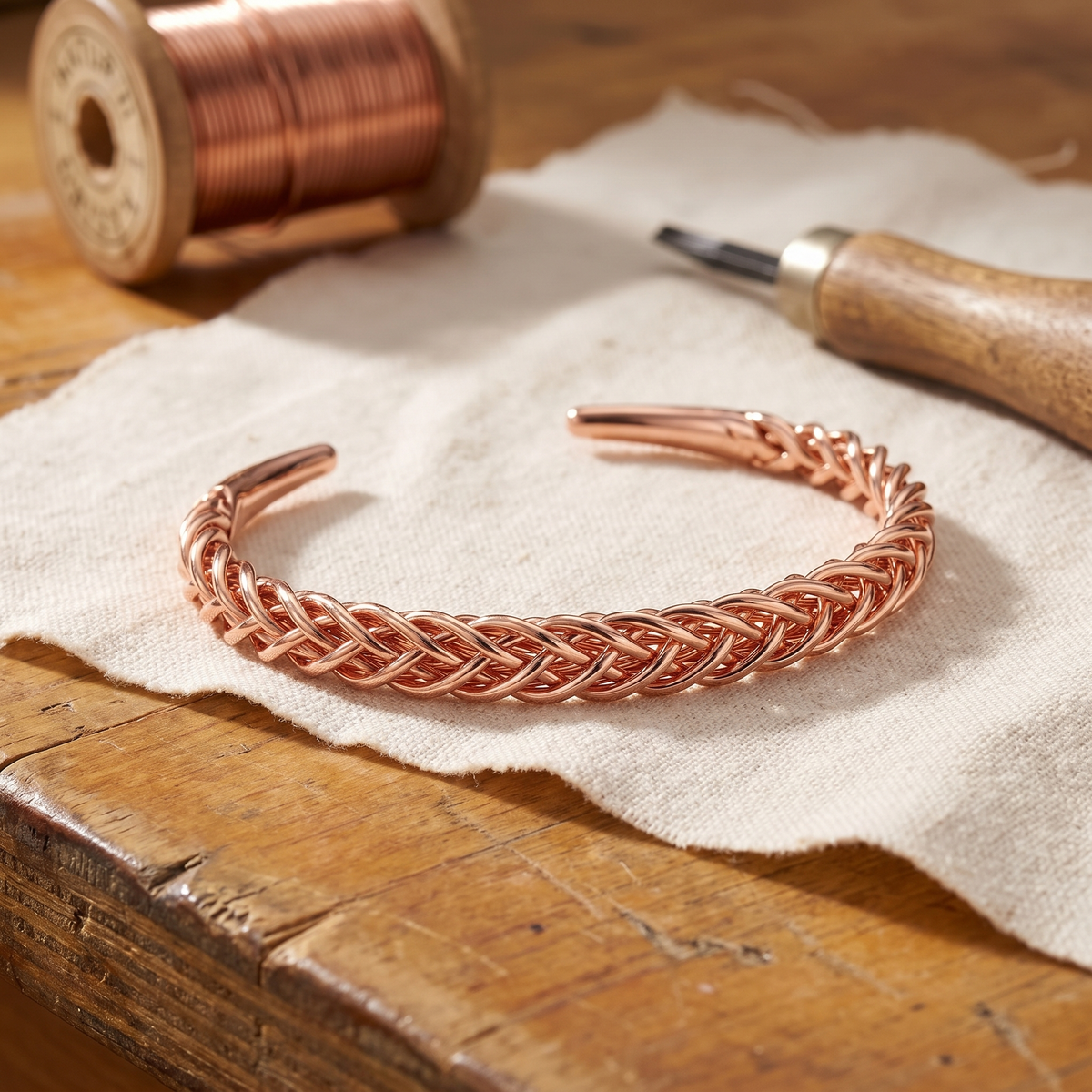 Bracelet en cuivre Renard de Marie & Sylvie