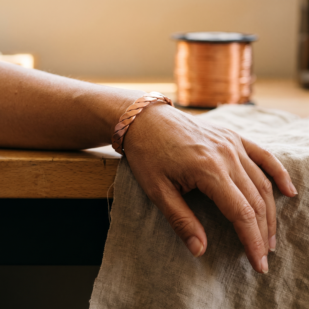 Bracelet en cuivre Roseau de Marie & Sylvie