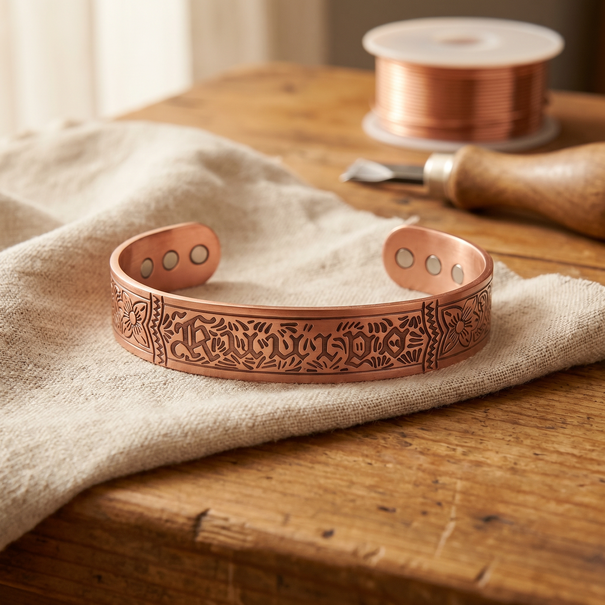 Bracelet en cuivre Sillage de Marie & Sylvie