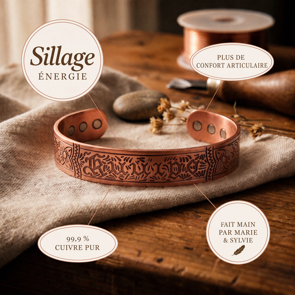 Bracelet en cuivre Sillage de Marie & Sylvie