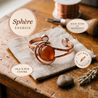 Bracelet en cuivre Sphère orange de Marie & Sylvie