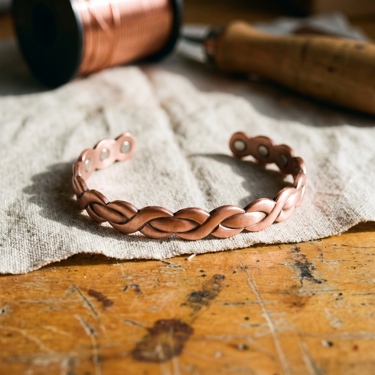 Bracelet en cuivre Trame de Marie & Sylvie