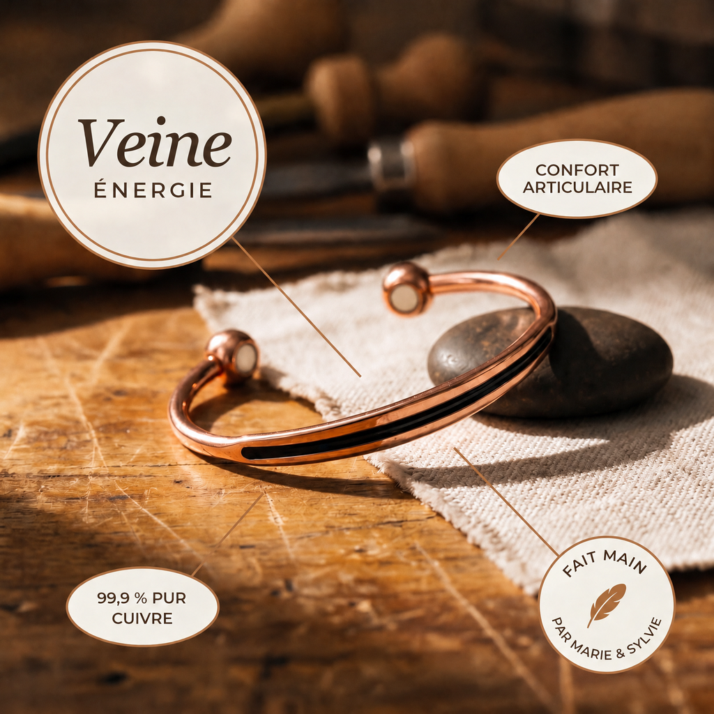 Bracelet en cuivre Veine de Marie & Sylvie