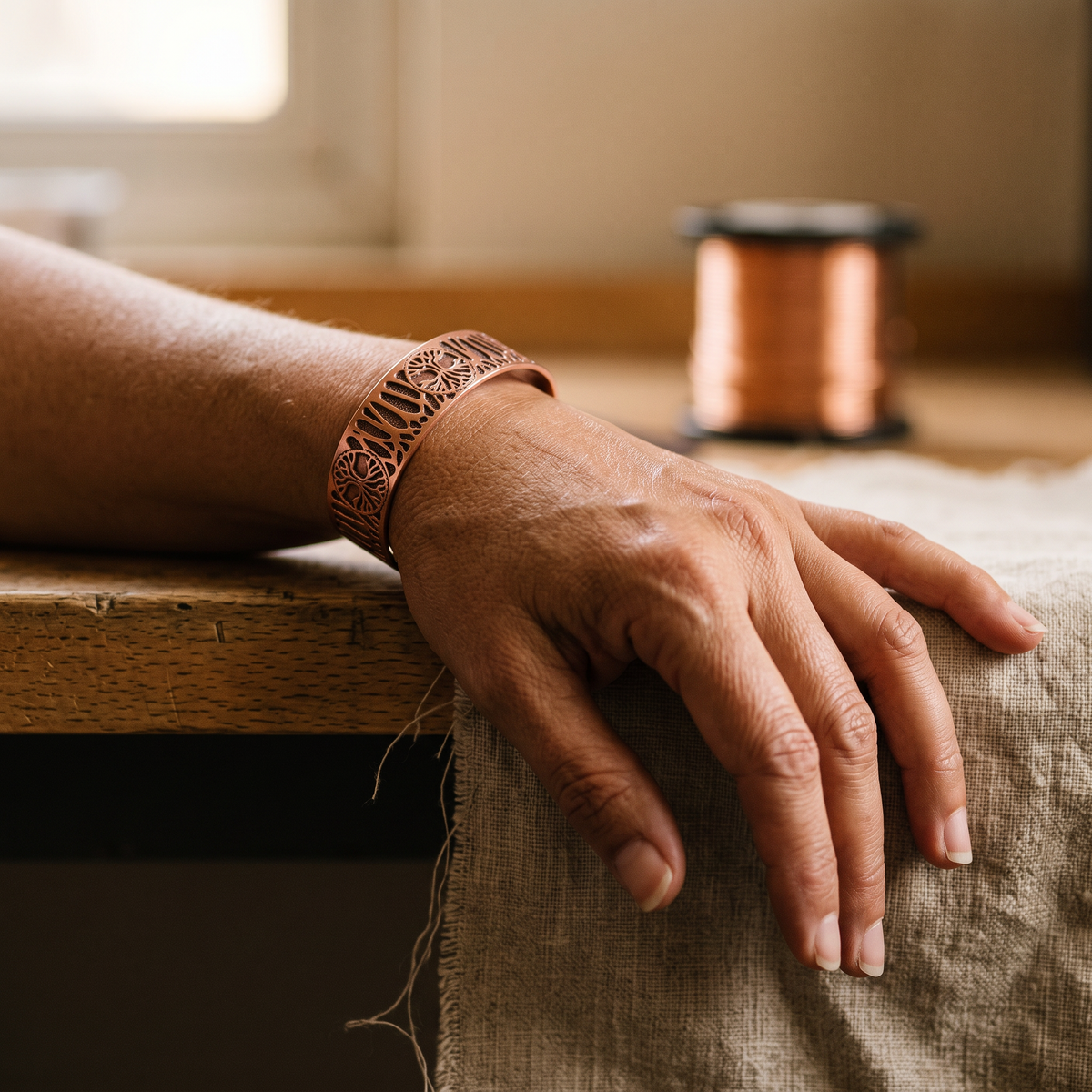 Bracelet en cuivre Vigne de Marie & Sylvie