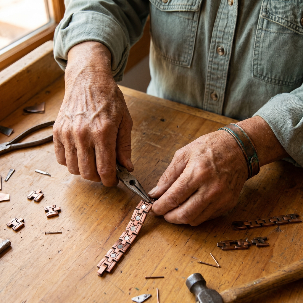 Bracelet en cuivre pour homme Ajonc de Marie & Sylvie