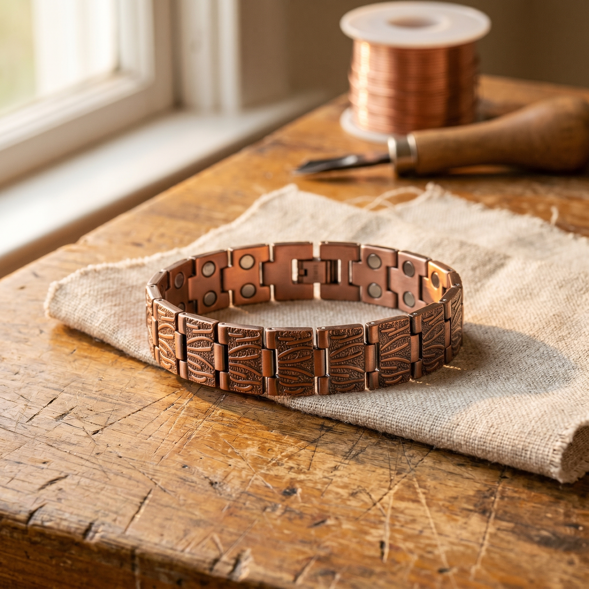 Bracelet en cuivre pour homme Cran de Marie & Sylvie