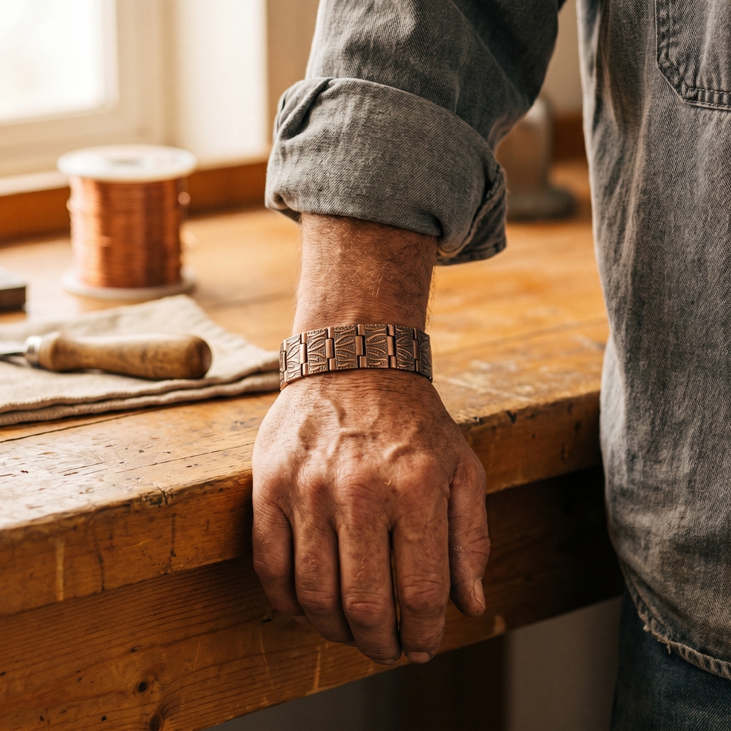 Bracelet en cuivre pour homme Cran de Marie & Sylvie