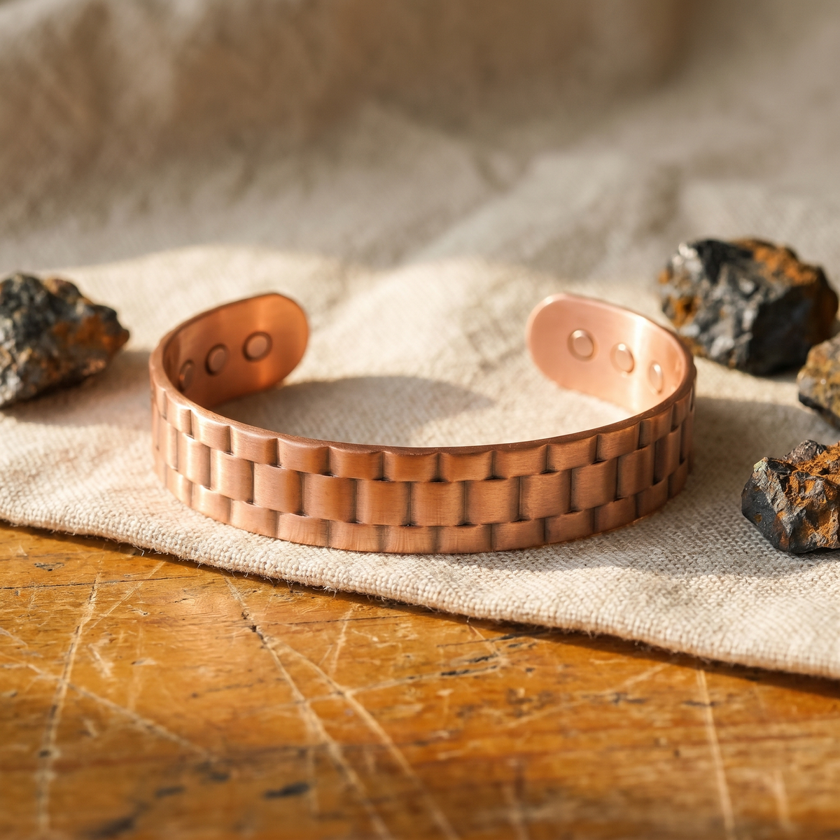 Bracelet en cuivre pour homme Minerai de Marie & Sylvie